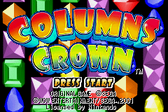 Columns Crown Title Screen